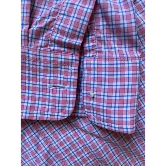 Vineyard Vines Performance Slim Fit Murray Shirt Pink Plaid Button-Down XL - Picture 4 of 6